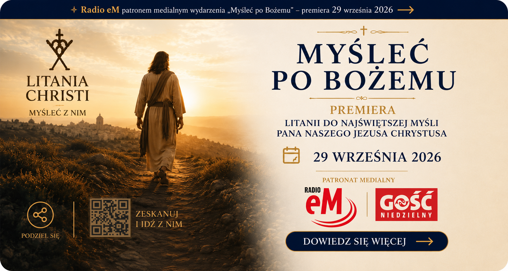 Myśleć po Bożemu – premiera Litanii do Najświętszej Myśli Pana naszego Jezusa Chrystusa – 29 września 2026